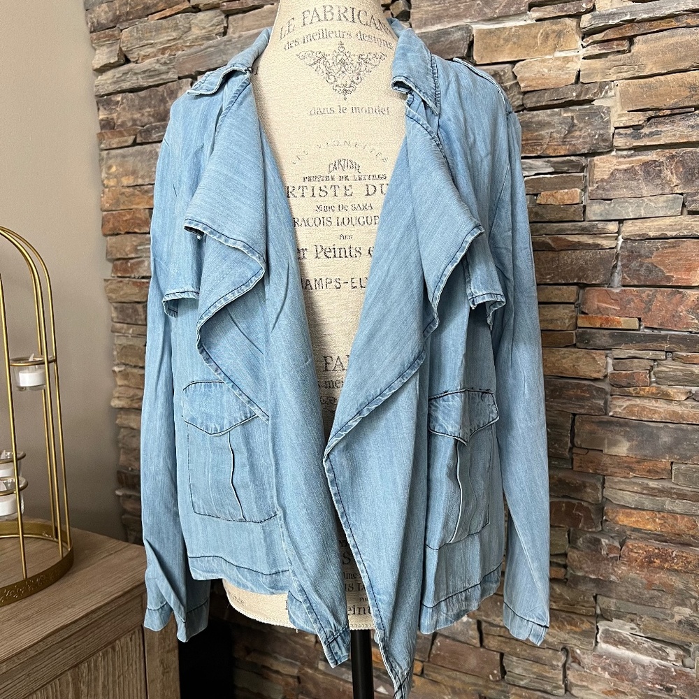 Fate - Drape Front Tencel Shacket